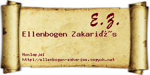 Ellenbogen Zakariás névjegykártya